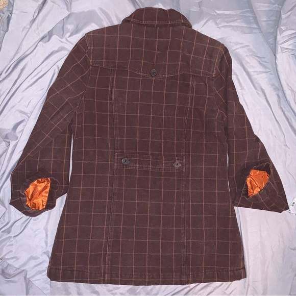 fit n flare textured pea coat with quilted lining - Picture 7 of 8